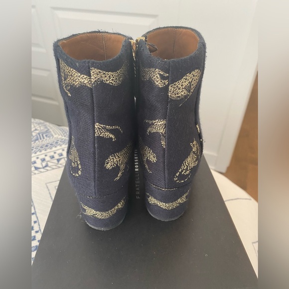 Aquazzura ankle boots leather and fabric - Picture 6 of 15